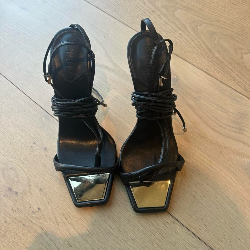 Schutz Black Vikki Heels - Picture 2 of 5